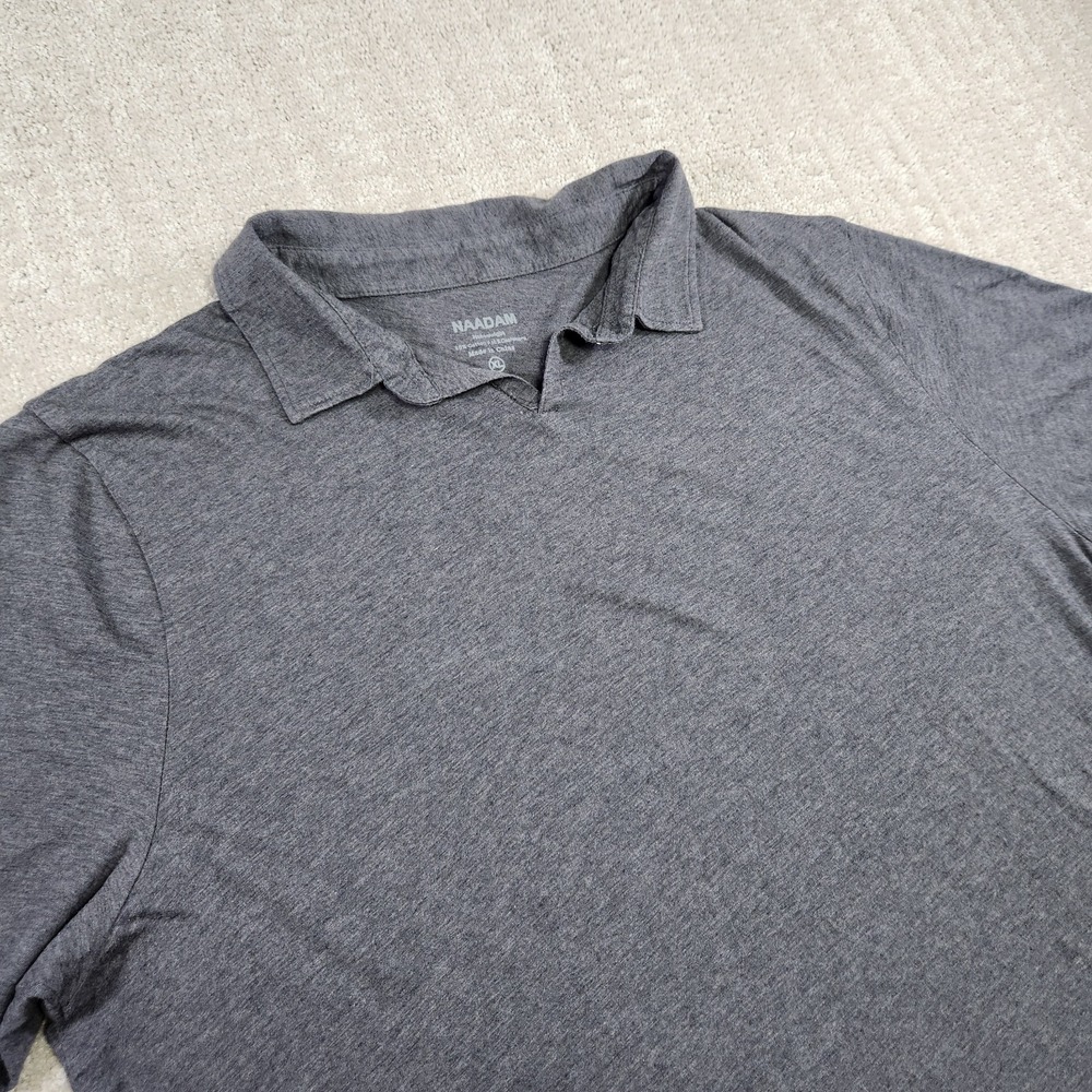 Naadam Cashmere Blend Polo Shirt Men XL Nanoweight Johnny Collar Quiet Luxury